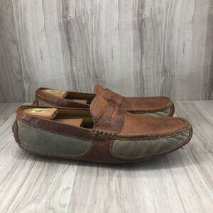 Trask Driving Loafers Mens 12M Derek Brown Leather Slip On Shoes